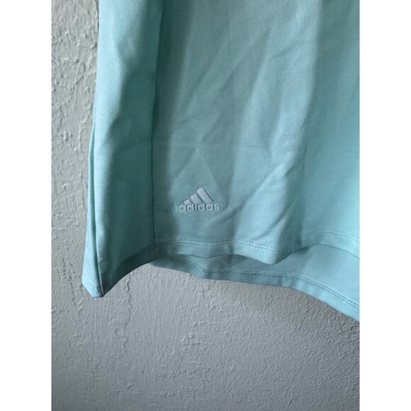 NWT Adidas Golf Women's Polo Shirt UPF 50 in Light Blue Size L - Picture 8 of 9